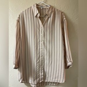 Pink Striped Boyfriend Shirt